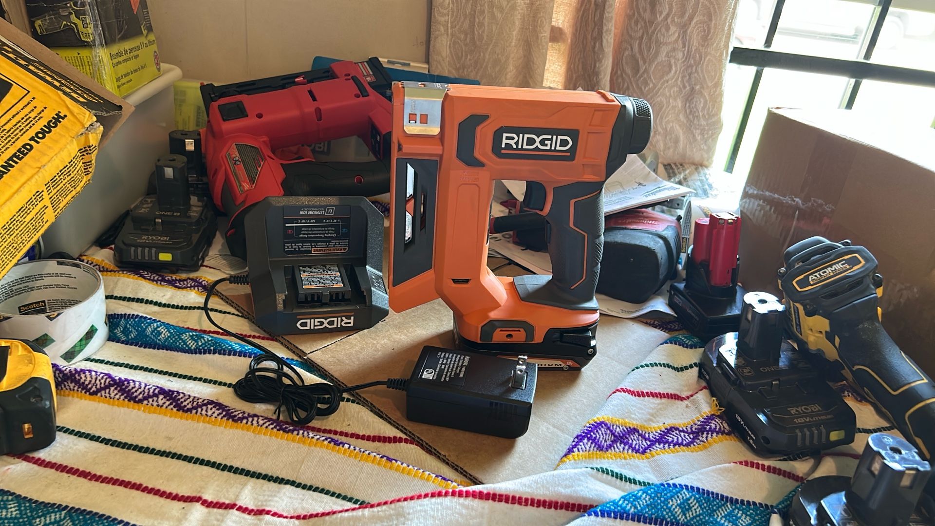 18V Cordless 3/8 in. Crown Stapler Kit with 2.0 Ah Battery and Charger
