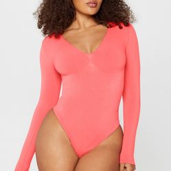 Coral long sleeve shaping bodysuit - XS/S