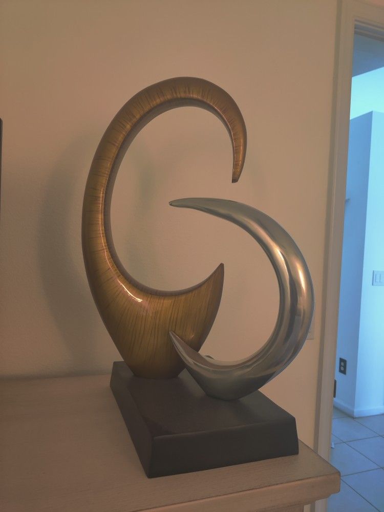 Modern Sculpture. Gold And Silver