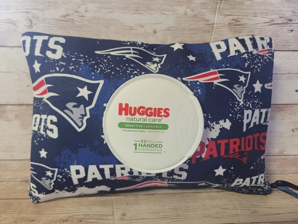 Patriots Huggies Wipes Cover