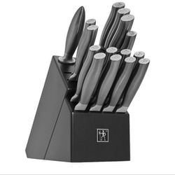 NEW** HENCKELS Graphite Stainless Steel 17-Piece Knife Block Set