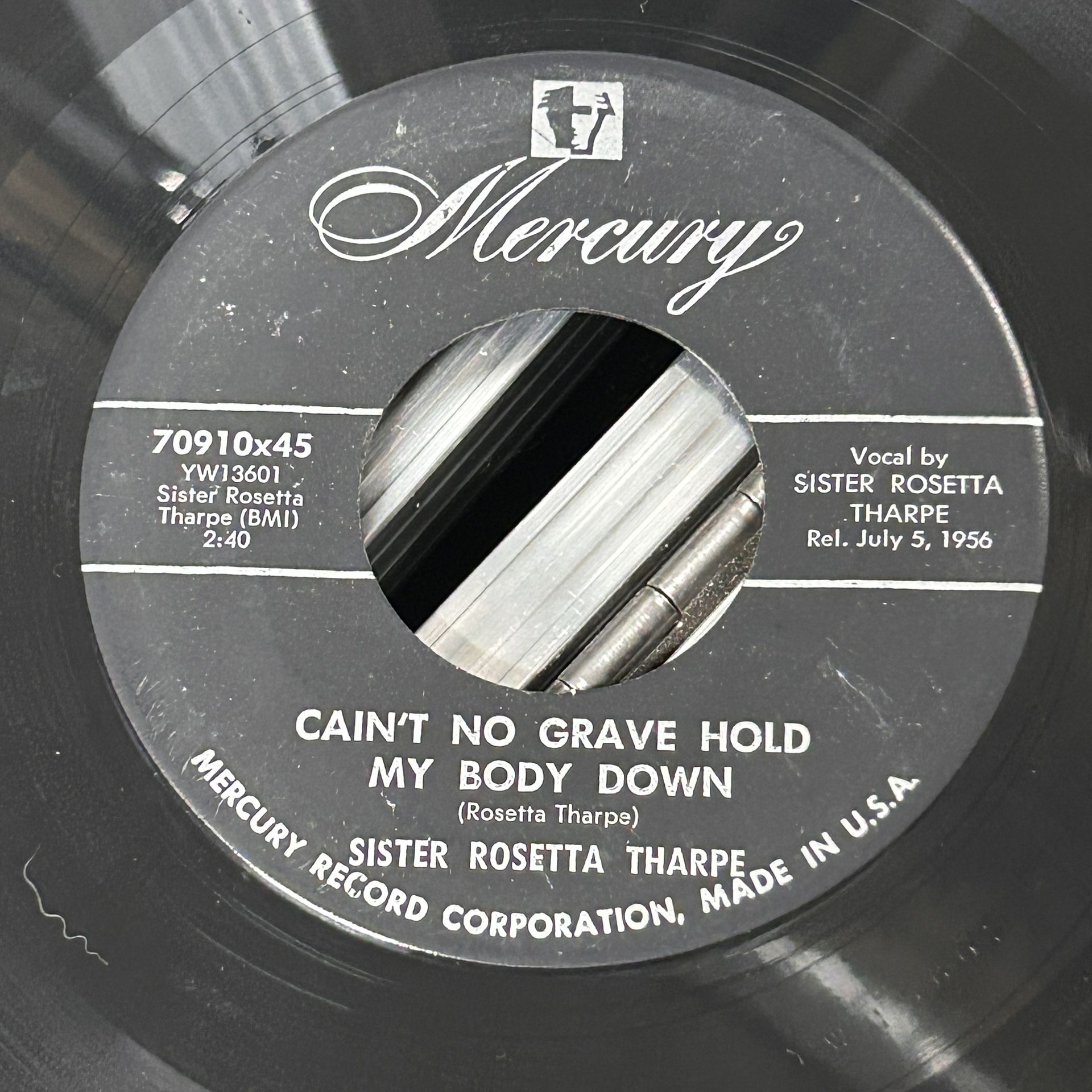 SISTER ROSETTA THARPE: Cain't No Grave Hold My Body Down 45 rare Blues & R&B Gospel