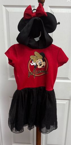 Disney Child Minnie Mouse Costume Size 5-6 Yo Dress Just $5