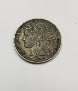1880 Silver coin Peru