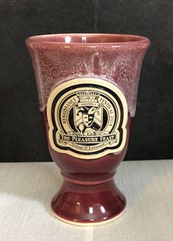 Renaissance Festival Mug-Goblet Arizona 2014 Pleasure Feast Red Pottery 5.25"