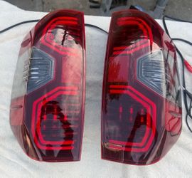 14-21 Toyota Tundra Cherry Red LED Bar Tail Lights