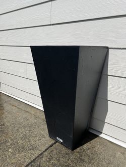 26” Tall Black Modern Outdoor Planter