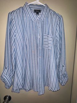 B-Wear Blue Striped Button-Down Shirt