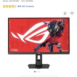 27” Asus ROG Strix 1440p 255Hz Refresh Rate Gaming  Monitor 