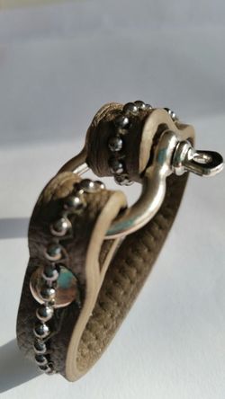 Omega Leather Bracelet.