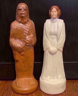 Vintage Star Wars 1981 Chewbacca & Princess Leia Bubble Bath