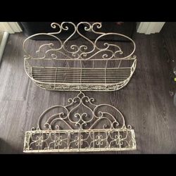 2 metal wall shelves, 1 length 25, height 15, 2 length 29, height 19