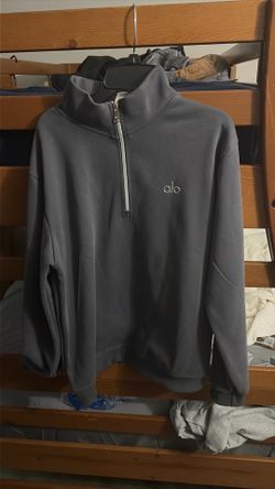 Gray alo zip up small