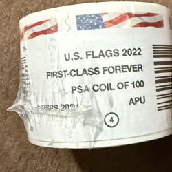 1 Roll Of 100 Stamps 2022 Flag