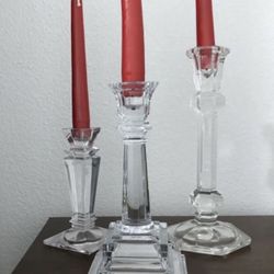 ✨🥗✨((VINTAGE Crystal Candle Holders(( 🌲 Perfect For Christmas 