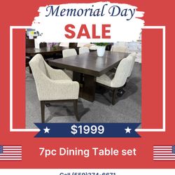 7 Pc Dining Table 
