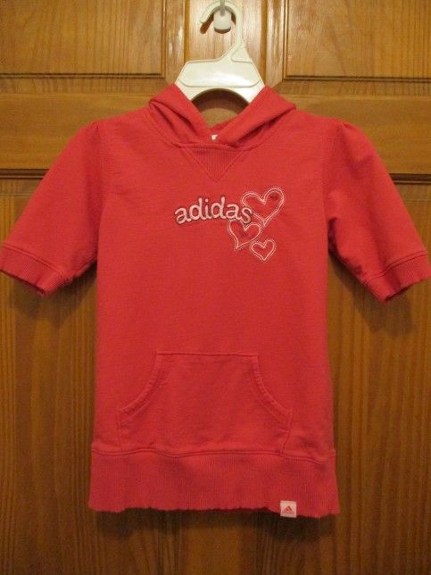 Girls Pink Short Sleeve Hoodie Size 6X