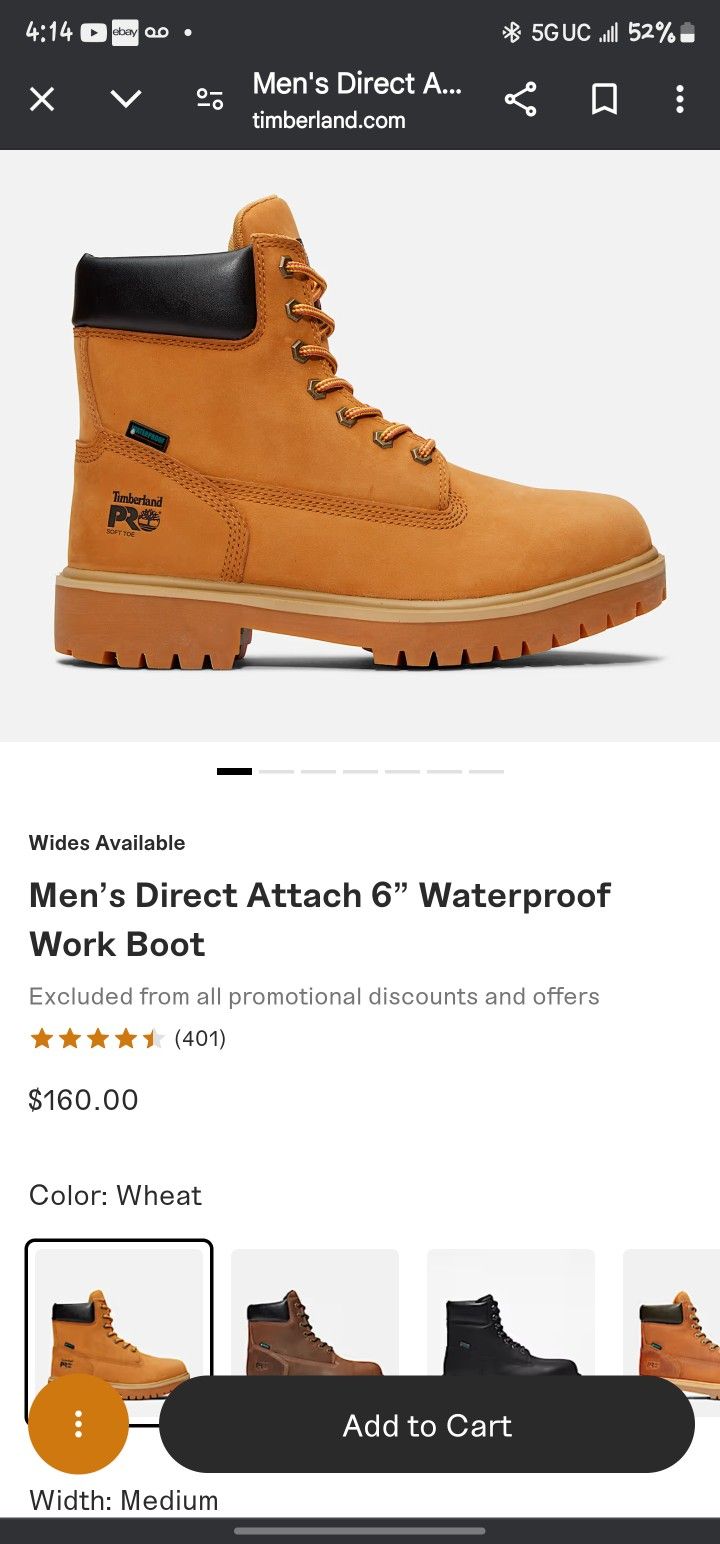 Timberland Pro Anti-fatigue 6" Boots 👢