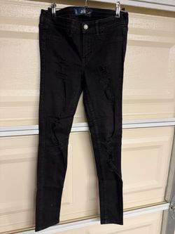 Hollister Black Distressed Skinny Jeans Size 5/27