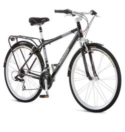 Schwinn Discover Adult Hybrid Bike for Men and Women, 700c Wheels, 21-Speeds, Step-Through or Step-Over Frame, Front and Rear Fenders, Rear Cargo Rack