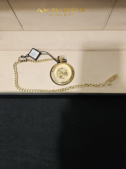 Akribos XXIV Mens Pocket Watch Like NEW