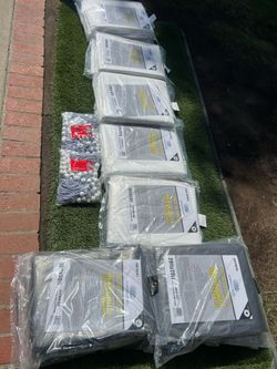 Large Good Quality White& Gray Tarps