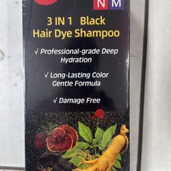 3 In 1 Hair Dye Shampoo Black Color 