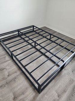 Pre-built Solid Metal Bed Frame - Queen