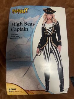 High Seas Captain Pirate Adult Women Costume M/L