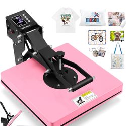 Heat Press 15x15, Slide Out Press Machine for T-shirts w/ 3 Pre-Set Modes