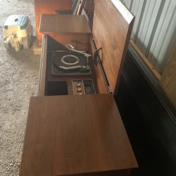 Sears Record Player / Console (Silver Tone)