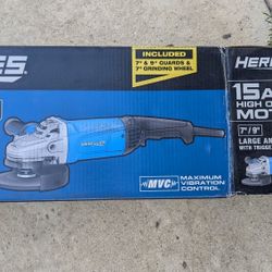 Hercules 15 Amp 7-9inch Grinderwith New 7inch Grinding Wheel 7inch Dust Shroud And  Hercules Diamond Wheel