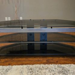Glass/Steel TV Stand