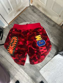 Red bape shorts