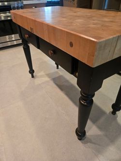 BOOS block kitchen island  solid maple top!