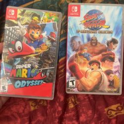 Nintendo Switch Games Super  Mario Odyssey /street Fighter 30th 