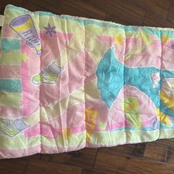 Vintage 1999 Barbie Cheerleader Sleeping Bag