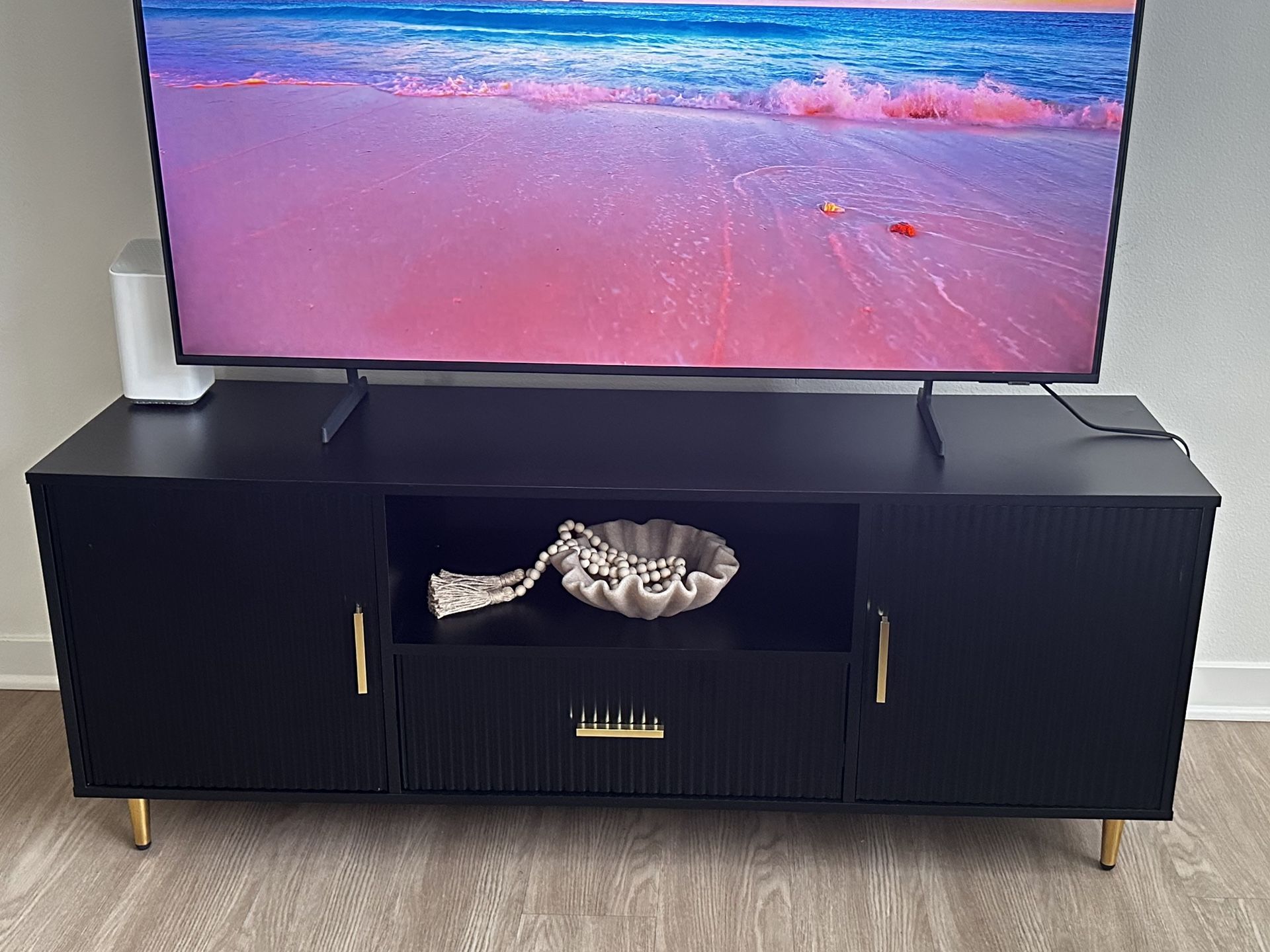 Black TV Media Stand