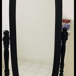 Style Black Oval Cheval Standing Mirror-Full Length