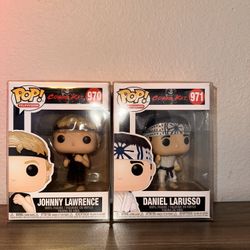 Johnny Lawrence and Danial Larusso funko pops