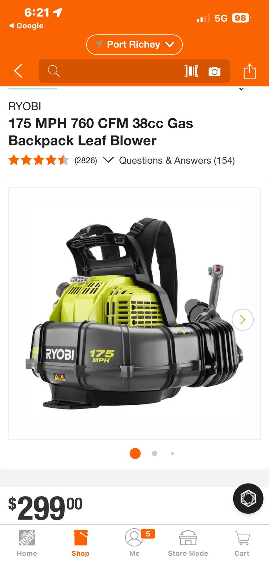 Ryobi Leaf Blower 