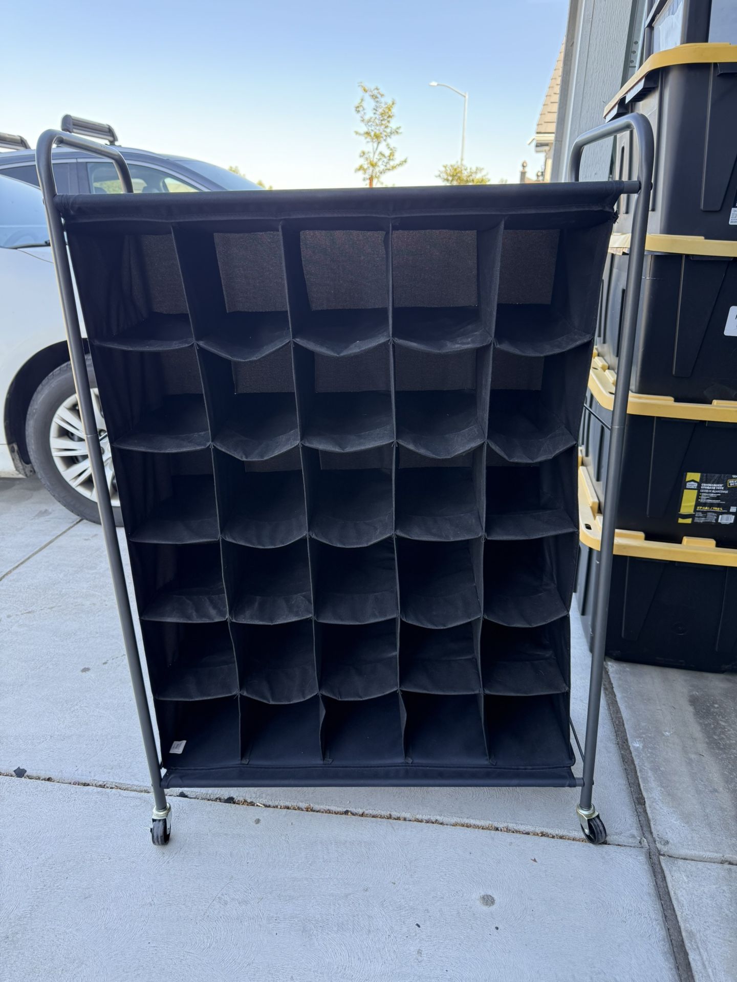 6 Tiers - 30 Pairs Shoe Organizer, Black