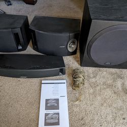 BOSE Surround Sound Speakers & POLK AUDIO SUBWOOFER  ((Sold As A BUNDLE))