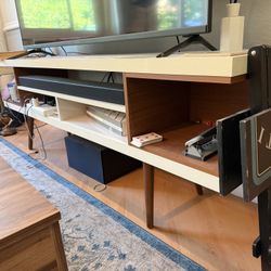 Large White TV Stand