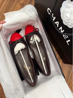 Chanel lambskin leather ballet flats 38 Eu
