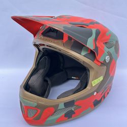 #19 Cipher Full Face MTB Helmet Size M Orange Camo