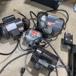 Four refurbished electric motors