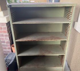 Vintage Metal Industrial Shelving Unit