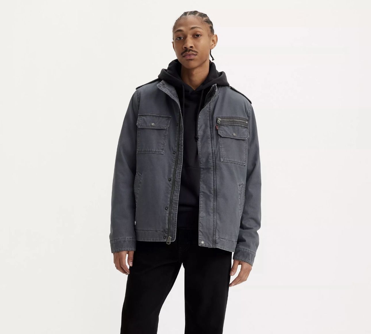 Levi’s Cotton Military Jacket / Indigo Grey
