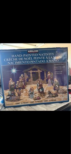 Kirkland Signature Hand-Painted Nativity Set 13-Piece